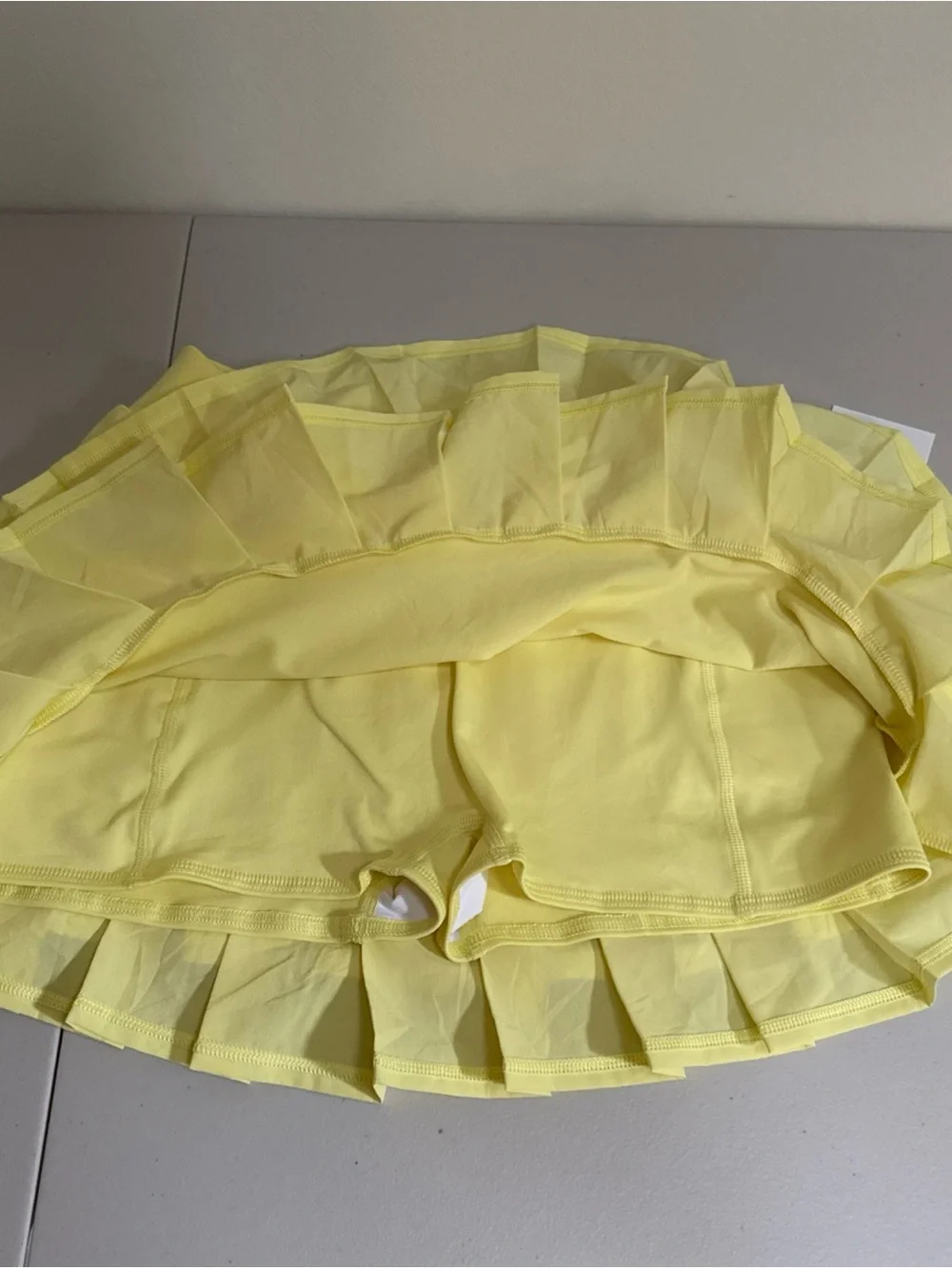 ALO Yoga Yellow Layered Pleated Skater Skirt
